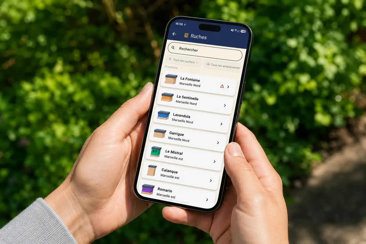 L'application Hexa Bees sur mobile